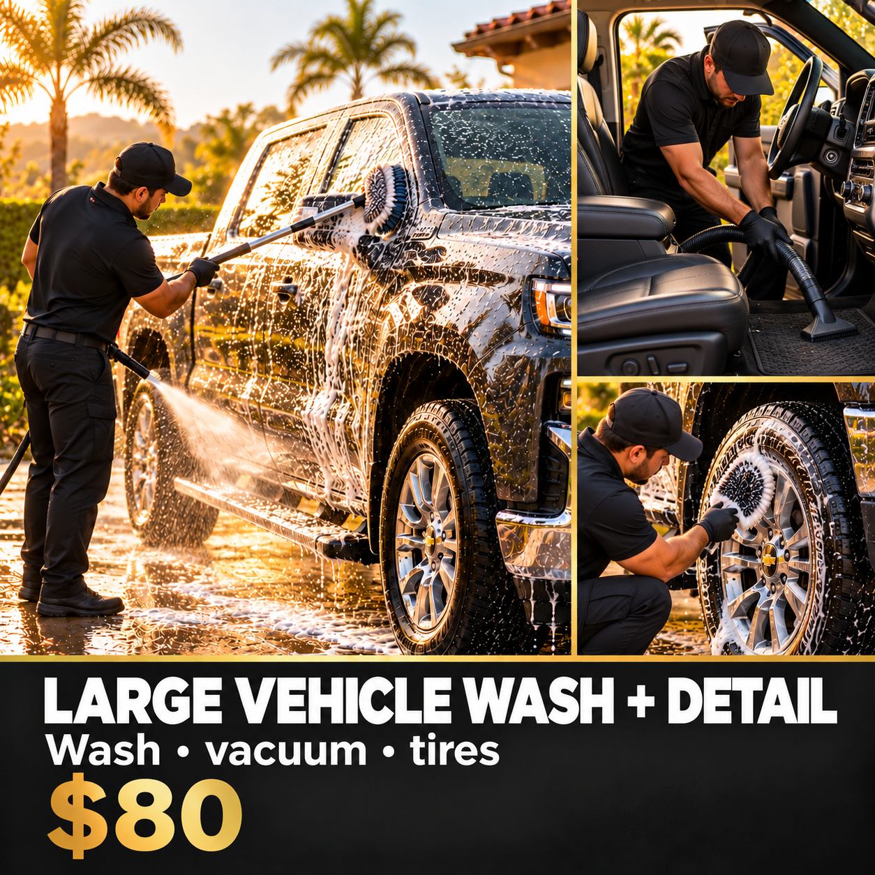 Large Vehicle Wash + Detail